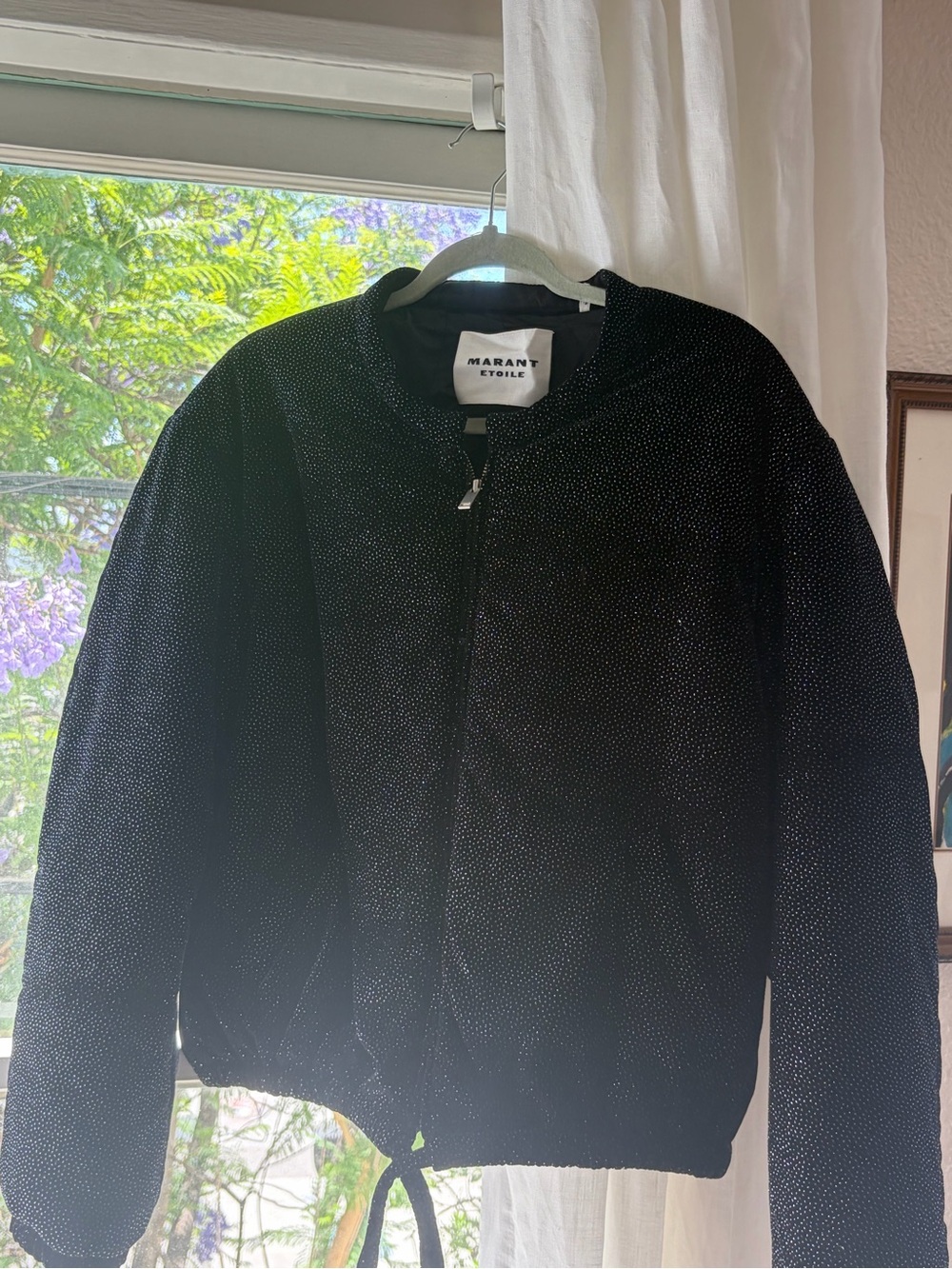 Marant Étoile Black Sparkle Bomber Jacket
